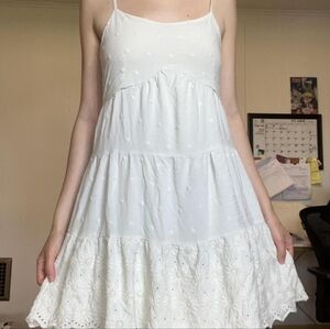 Jessica Simpson White Spaghetti Strap Dress